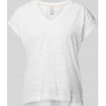 Zilveren Polyester Sportalm Effen T-shirts V-hals voor Dames 