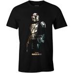 Zwarte Star Wars The Mandalorian T-shirts  in maat L voor Heren 