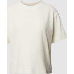 Casual Witte Polyester Effen T-shirts Ronde hals  in maat S voor Dames 