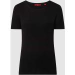 Zwarte s.Oliver T-shirts met ronde hals Ronde hals  in maat S voor Dames 