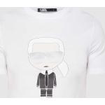 Witte Karl Lagerfeld T-shirts met opdruk Ronde hals  in maat M voor Heren 