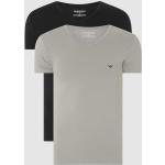 Zwarte Emporio Armani V-hals T-shirts V-hals  in maat M 2 stuks voor Heren 