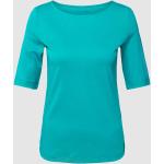 Turquoise Christian Berg Effen T-shirts Boothals met motief van Berg in de Sale voor Dames 