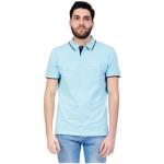 Blauwe Elasthan Stretch HUGO BOSS BOSS Poloshirts met korte mouw  in maat S Sustainable in de Sale voor Heren 