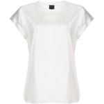 Witte Zijden Stretch Pinko T-shirts  in maat L voor Dames 