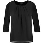 Zwarte Chiffon Taifun Effen T-shirts Ronde hals  in maat S voor Dames 