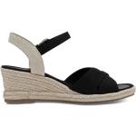 Zwarte Synthetische Tamaris Sleehak sandalen  voor de Zomer Sleehakken  in maat 36 met Klittenbandsluitingen Sustainable voor Dames 