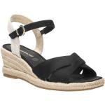 Zwarte Synthetische Tamaris Sleehak sandalen  voor de Zomer Sleehakken  in 39 met Klittenbandsluitingen Sustainable voor Dames 