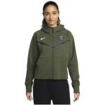 Groene Fleece Nike Tech Fleece Paris Saint Germain winddichte Trainingsjacks  in maat XL in de Sale voor Dames 