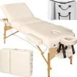 tectake - Massagetafel behandeltafel - matras 7,5 cm - incl. draagtas - beige - 404375