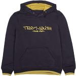 Teddy Smith Siclass Hoody Jr sweatshirt voor jongens, donkerblauw/geel, 4 Jaren
