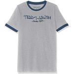Teddy Smith TICLASS3 JR MC T-shirt voor jongens, Grijs (grijs gemêleerd/indigo 181q), 8 Jaren