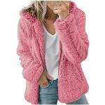 Roze Fleece Ademende waterdichte Gewatteerde Korte trenchcoats  in maat XL voor Dames 