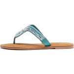 Turquoise LASCANA Platte sandalen  voor de Zomer Blokhakken met Hakhoogte tot 3cm voor Dames 
