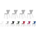 Moderne Lichtgrijze Polyurethaan Tenzo Design stoelen gelakte 4 stuks 