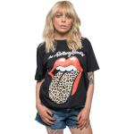 Rock Zwarte wasmachinebestendige Rolling Stones All over print T-shirts met opdruk  in maat 3XL met motief van Luipaard voor Dames 