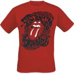 Rode Rolling Stones Effen T-shirts Ronde hals  in maat S voor Heren 