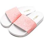 The White Brand Unisex kinderen glitter mat peeptoe sandalen, Pink Pale Pink Pale Pink, 31 EU