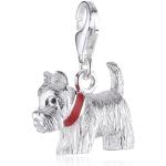 Thomas Sabo damesbedel Club-hanger Charm Dog met rood geëmailleerde halsband 925 sterling zilver 0316-007-10