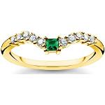 Groene Gouden Thomas Sabo Ring met stenen  voor een Valentijnsdag  in 48 voor Dames 