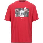 Rode Jersey Throwback T-shirts met opdruk  in maat L voor Heren 