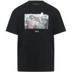 Zwarte Jersey Throwback T-shirts met opdruk  in maat XS voor Heren 