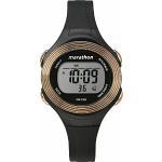 Zwarte Stopwatch Timex Polshorloges voor Zwemmen met Digitaal 3 Bar met motief van Roos voor Dames 