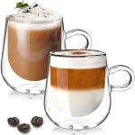 Glazen dubbelwandige Koffiekopjes & koffiemokken met motief van Koffie 2 stuks 