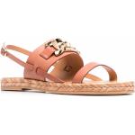 Bruine Kalfsleren Tod's Platte sandalen  in maat 35,5 met Gespsluiting in de Sale voor Dames 
