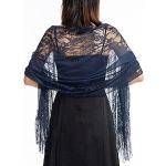 Klassieke Donkerblauwe Polyester Omslagdoeken  voor een Bruiloft  in Onesize voor Dames 