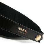 Zwarte Kalfsleren Tom Ford Geweven Zonnekleppen  in maat XL in de Sale voor Dames 