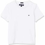 Casual Witte Tommy Hilfiger Kinder basic T-shirts  in maat 74 Bio in de Sale voor Jongens 
