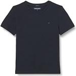 Blauwe Jersey Tommy Hilfiger Sky Captain Kinder v-hals T-shirts  in maat 104 Bio in de Sale voor Jongens 