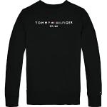 Tommy Hilfiger Essential Sweatshirt voor kinderen, uniseks, zonder capuchon, zwart, 80