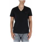 Casual Zwarte Tommy Hilfiger V-hals T-shirts  voor de Lente V-hals  in maat XS in de Sale voor Heren 