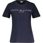Casual Marine-blauwe Tommy Hilfiger T-shirts met ronde hals Ronde hals  in maat XL voor Dames 