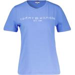 Casual Hemelblauwe Tommy Hilfiger T-shirts met ronde hals Ronde hals  in maat XL voor Dames 