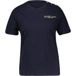 Marine-blauwe Tommy Hilfiger T-shirts met ronde hals Ronde hals  in maat XL voor Dames 