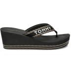 Zwarte Polyester Tommy Hilfiger Sport Sleehak sandalen Sleehakken  in maat 36 voor Dames 