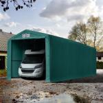 TOOLPORT Garagetent 4x16m PVC 2300 donkergroen waterdicht Autotent, Tentgarage