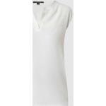 Witte Viscose Comma Effen T-shirts V-hals voor Dames 