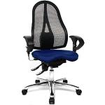 Topstar ST19UG26 Sitness 15, ergonomische bureaustoel, bureaustoel, incl. in hoogte verstelbare armleuningen, bekledingsstof blauw, 114 x 58 x 44