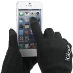 Zwarte Acryl Geweven Touch Screen handschoenen  voor de Winter  in maat M in de Sale voor Dames 