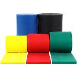 CanDo Trainingsband/gymnastiekband set van 5, lengte elk 46 m, oefenband - geel, rood, groen, blauw, zwart (zeer licht tot zeer zwaar)