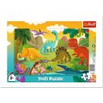Dinosaurus 15 stukjes Legpuzzels 3 - 5 jaar voor Kinderen 