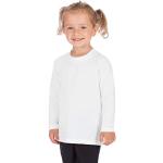 Witte Trigema Kinder T-shirt lange mouwen  in maat 104 voor Meisjes 