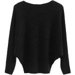 Casual Zwarte Oversized truien  voor de Herfst Off-shoulder halslijn  in Onesize voor Dames 
