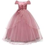 Casual Roze Viscose Kinder lange jurken voor Meisjes 
