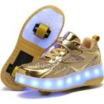 Paarse Rubberen Rolwiel LED sneakers & Lichtgevende Sneakers  voor de Herfst voor Babies 