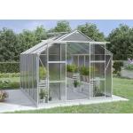 Tuinserre van polycarbonaat 9 m² COROLLE II - aluminium
